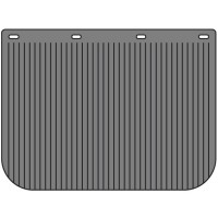 Anti Spray Ribbed Mudflap - 24" Wide x 18" High - Black / With Custom Logo